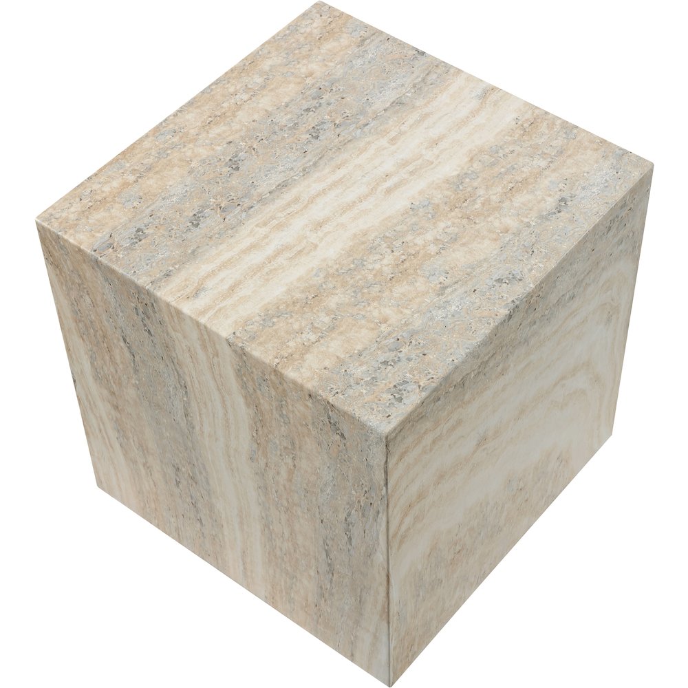 Piazza Travertine Travertine Finish Concrete End Table