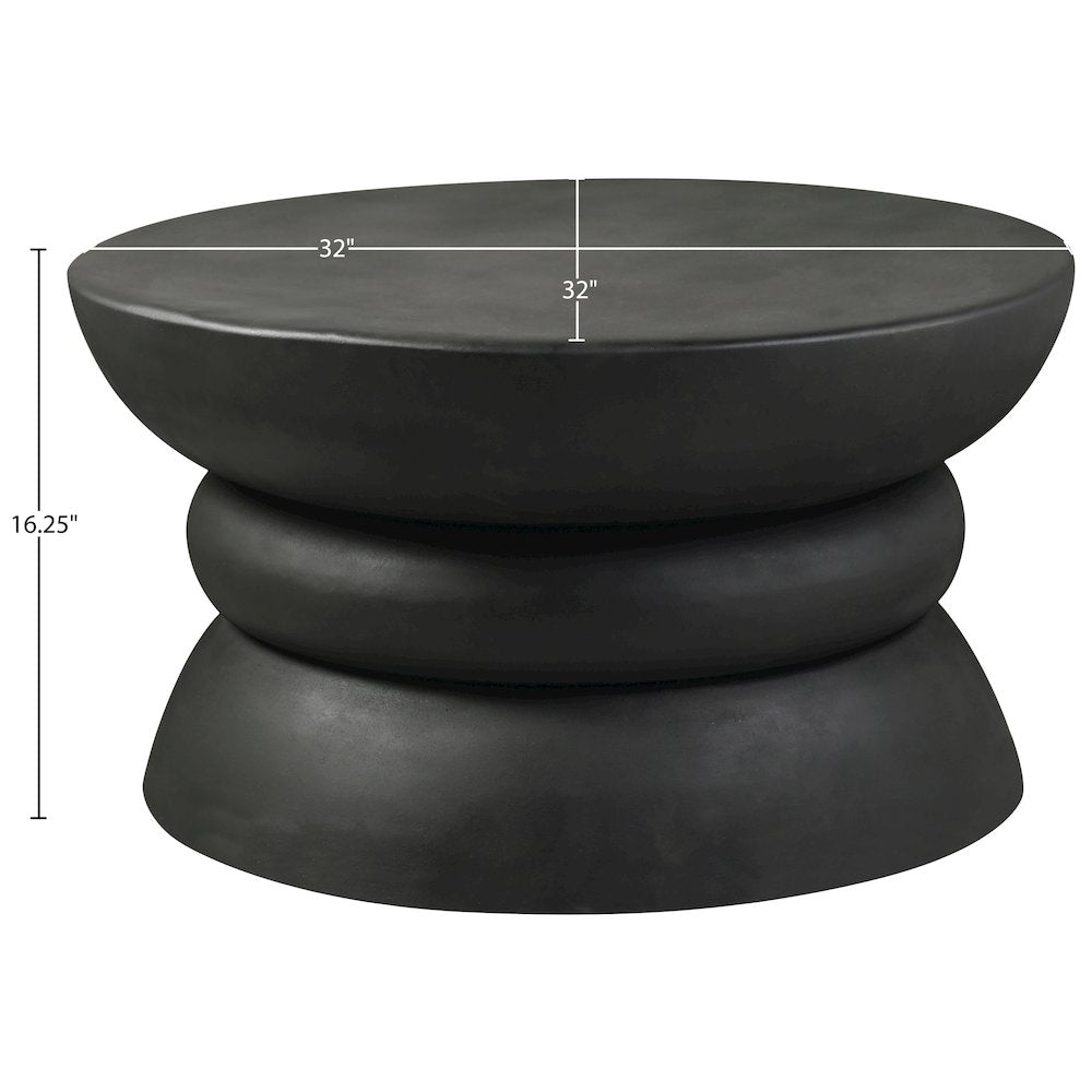Collins Black Aluminum Coffee Table