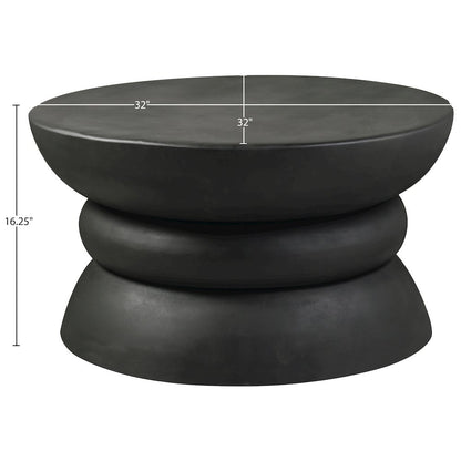 Collins Black Aluminum Coffee Table