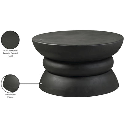 Collins Black Aluminum Coffee Table