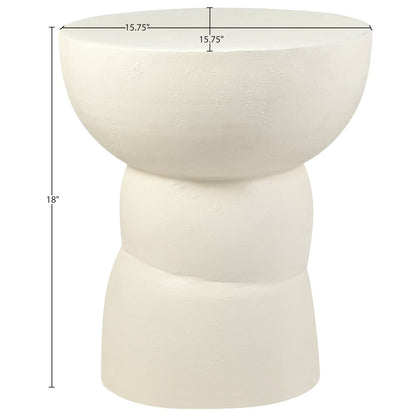 Collins Cream Aluminum End Table