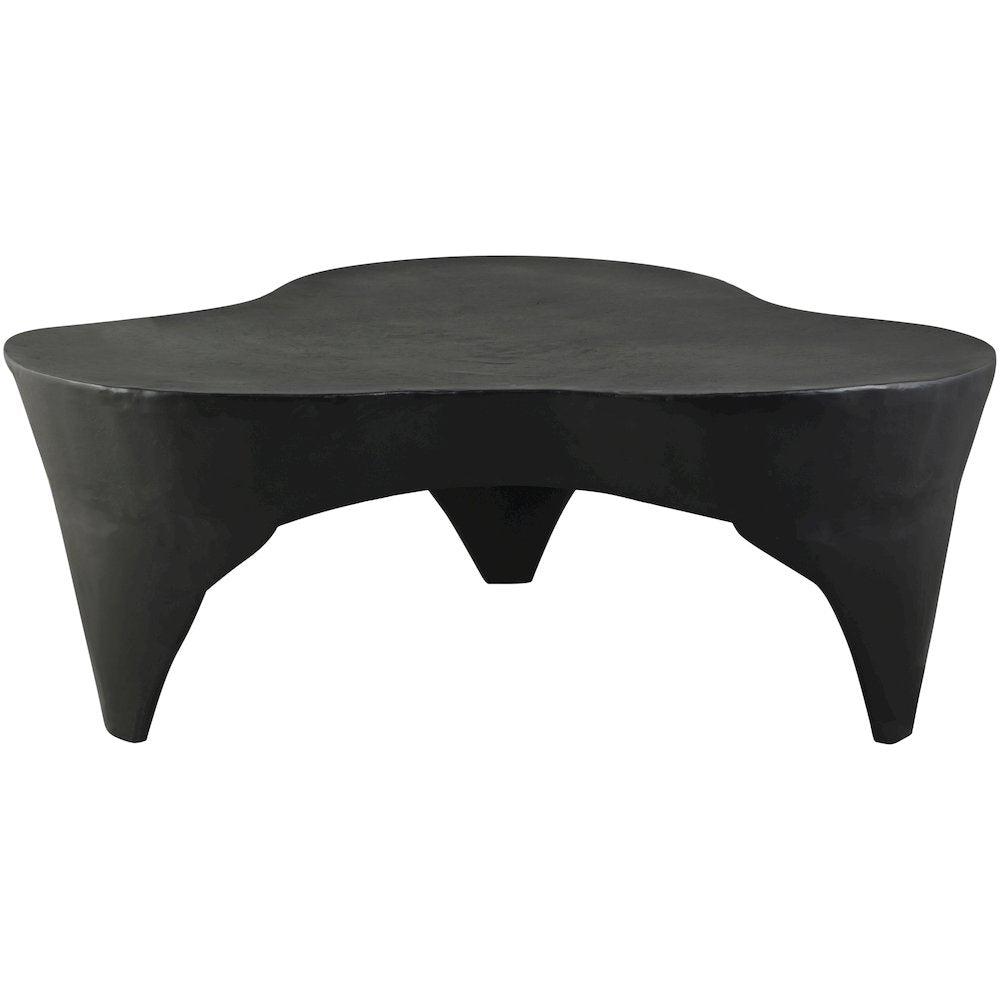 Bourges Black Aluminum Coffee Table, Black
