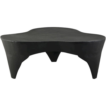 Bourges Black Aluminum Coffee Table, Black