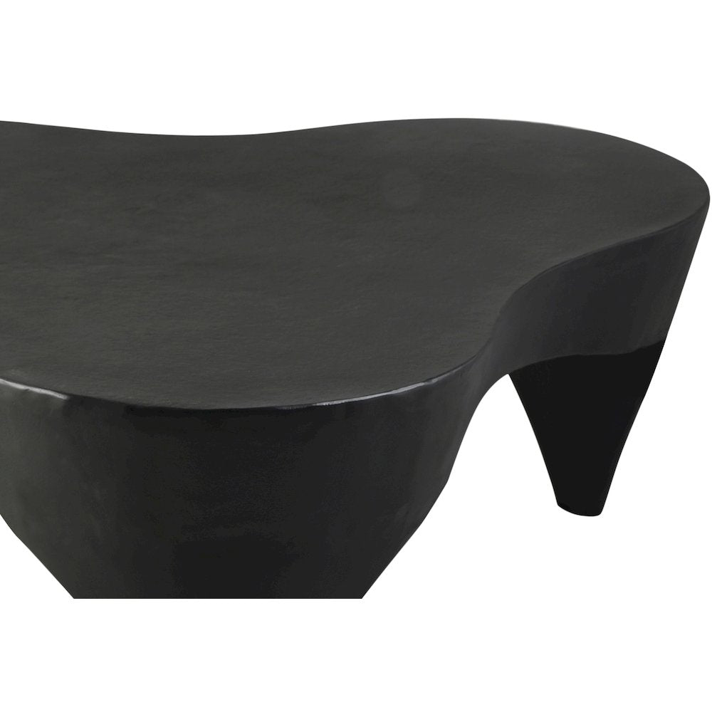 Bourges Black Aluminum Coffee Table, Black