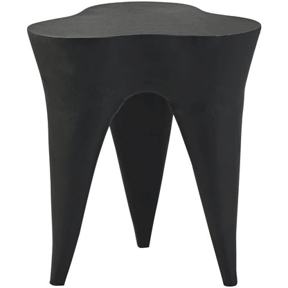 Bourges Black Aluminum End Table, Black