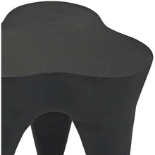 Bourges Black Aluminum End Table, Black