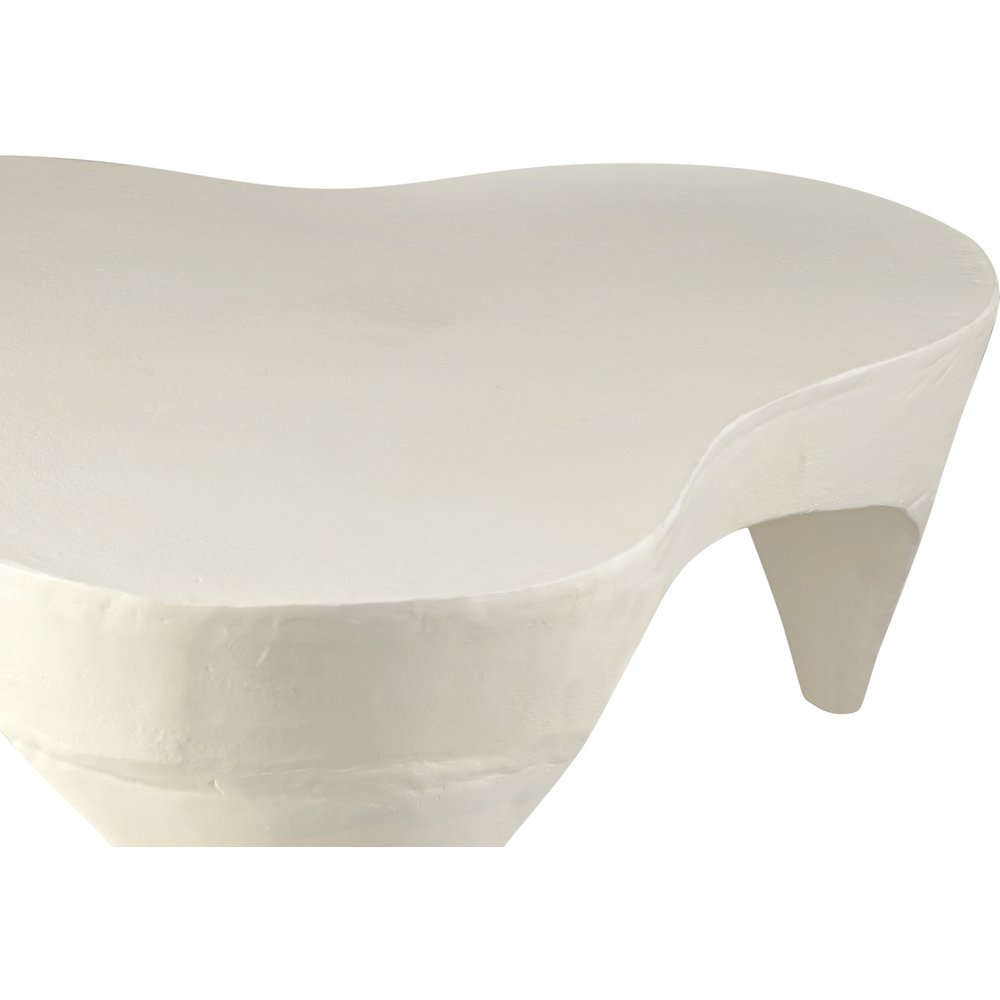 Bourges Cream Aluminum Coffee Table, Cream