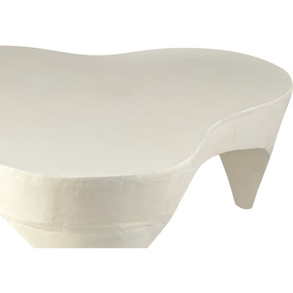 Bourges Cream Aluminum Coffee Table, Cream