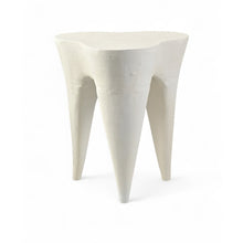 Bourges Cream Aluminum End Table, Cream