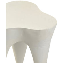 Bourges Cream Aluminum End Table, Cream