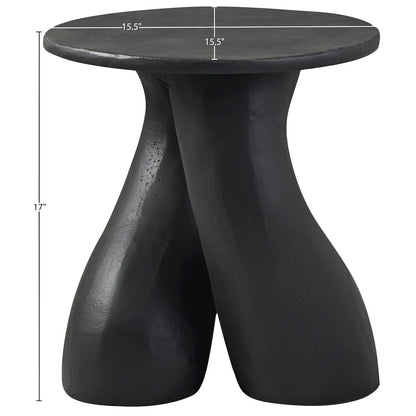 Talence Black Aluminum End Table, Black