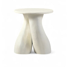 Talence Cream Aluminum End Table, Cream