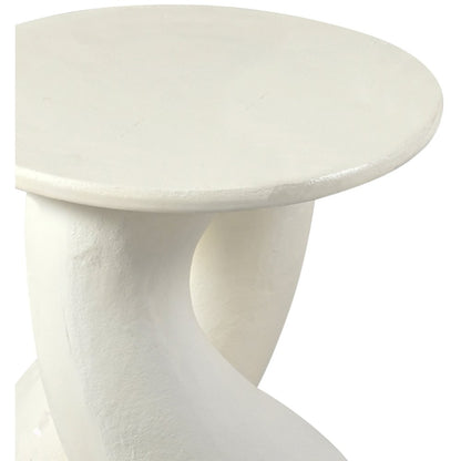 Talence Cream Aluminum End Table, Cream