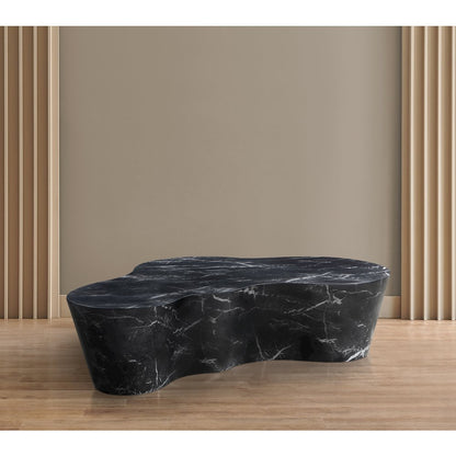 Monza Black Marble Finish Concrete Coffee Table