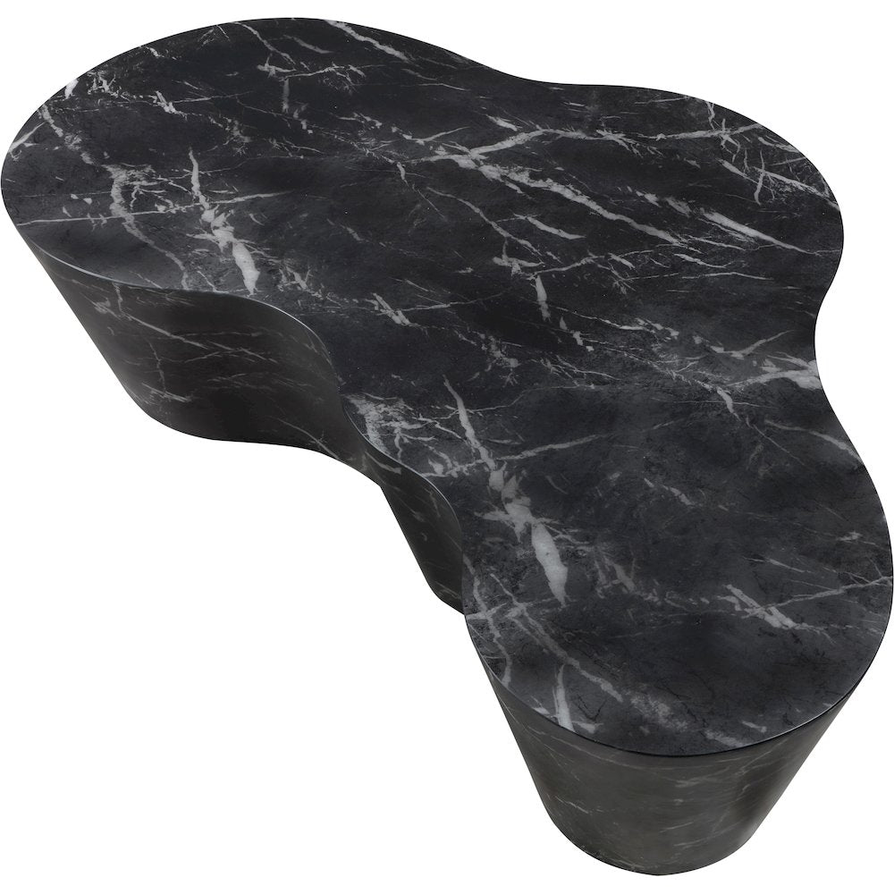 Monza Black Marble Finish Concrete Coffee Table