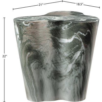 Monza Green Marble Finish Concrete End Table