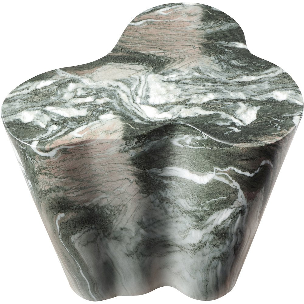 Monza Green Marble Finish Concrete End Table