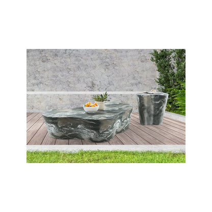 Monza Green Marble Finish Concrete End Table