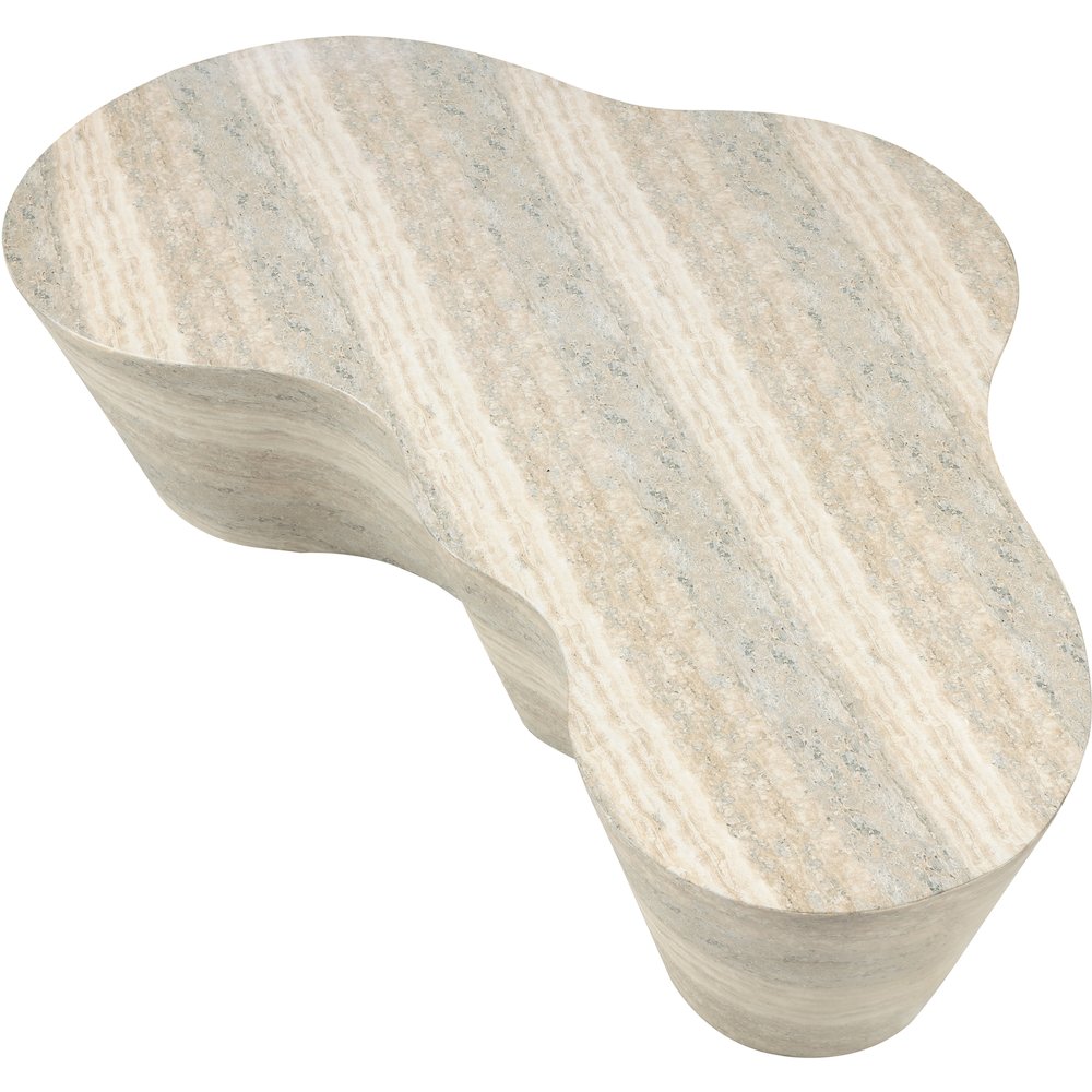 Monza Travertine Travertine Finish Concrete Coffee Table