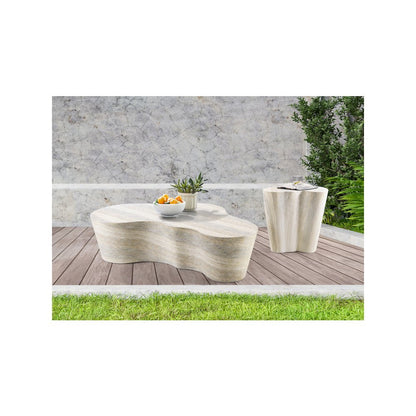 Monza Travertine Travertine Finish Concrete Coffee Table