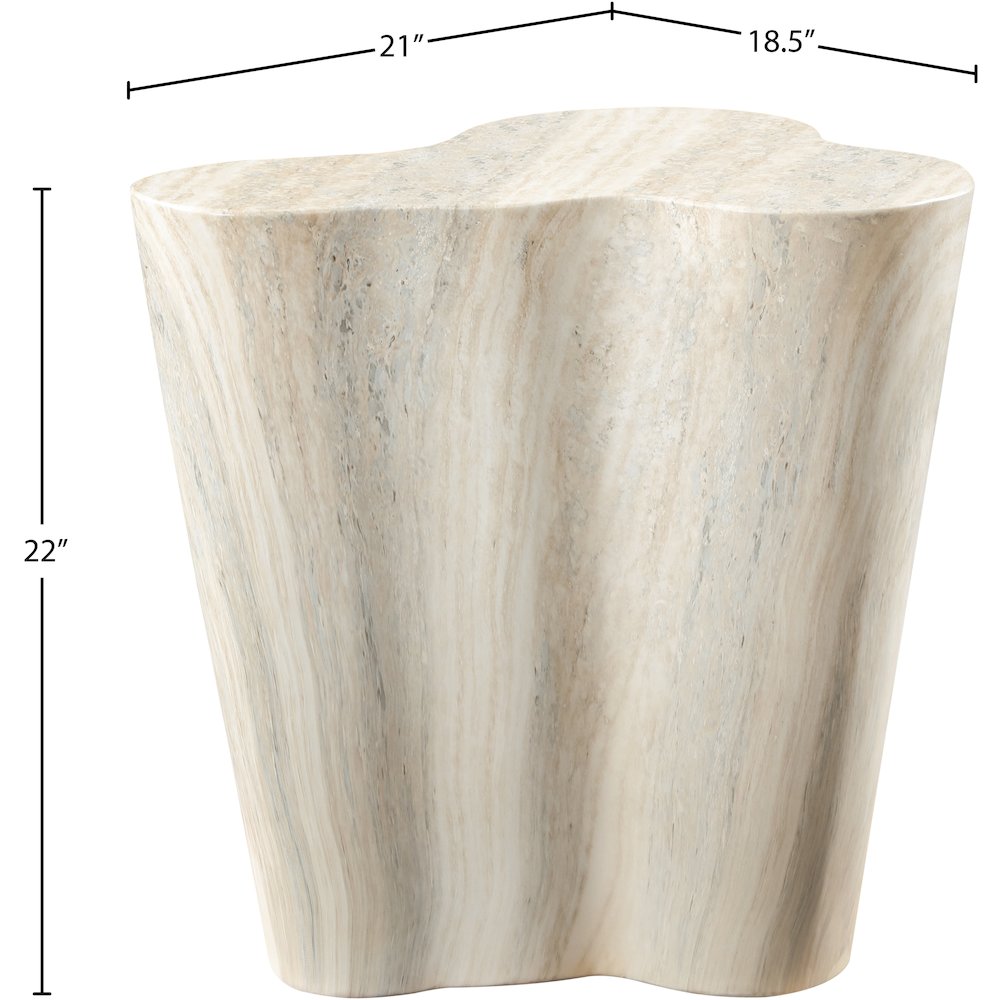 Monza Travertine Travertine Finish Concrete End Table