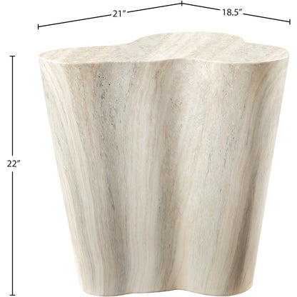 Monza Travertine Travertine Finish Concrete End Table