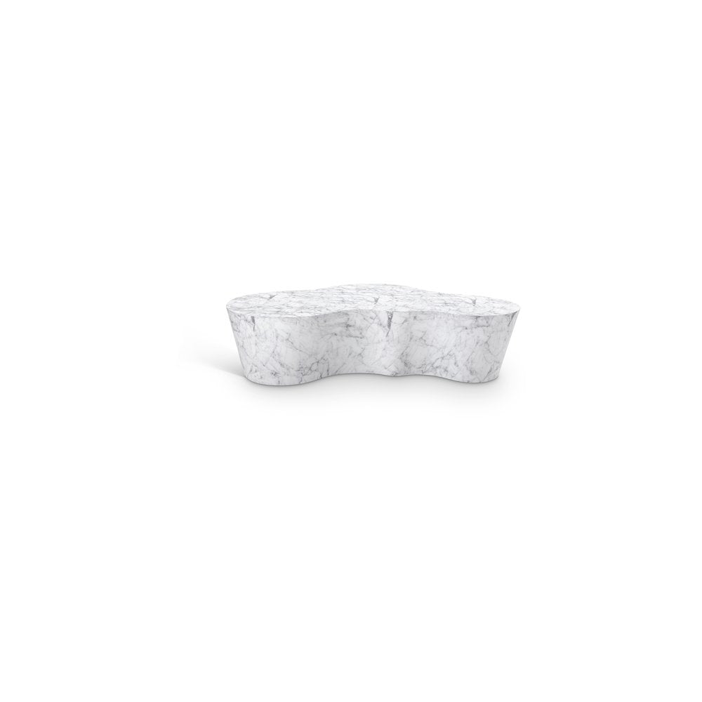 Monza White Marble Finish Concrete Coffee Table