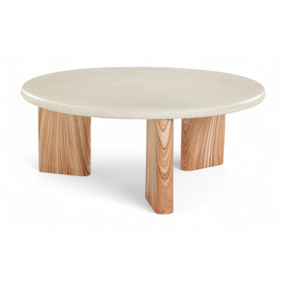Avaya Cream / Natural Concrete And Fiberglass Indoor / Outdoor Coffee Table