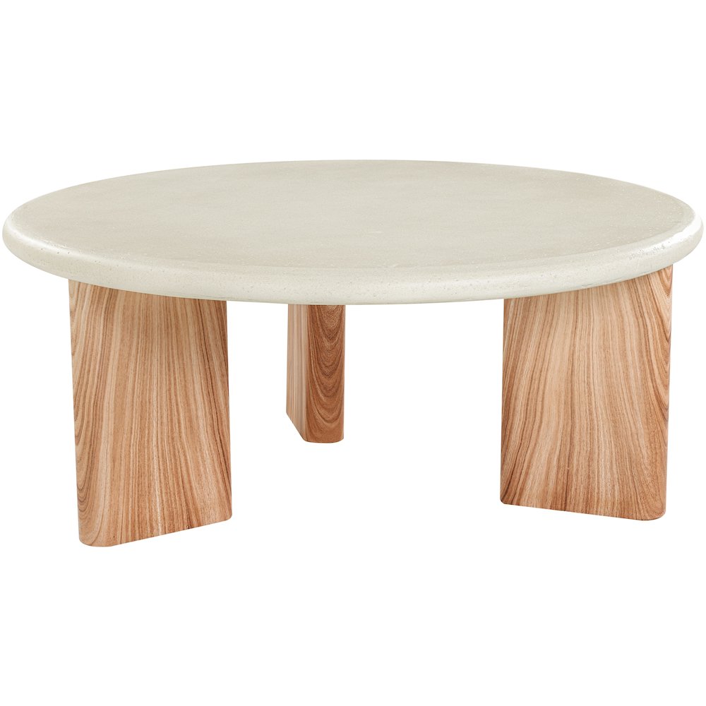 Avaya Cream / Natural Concrete And Fiberglass Indoor / Outdoor Coffee Table