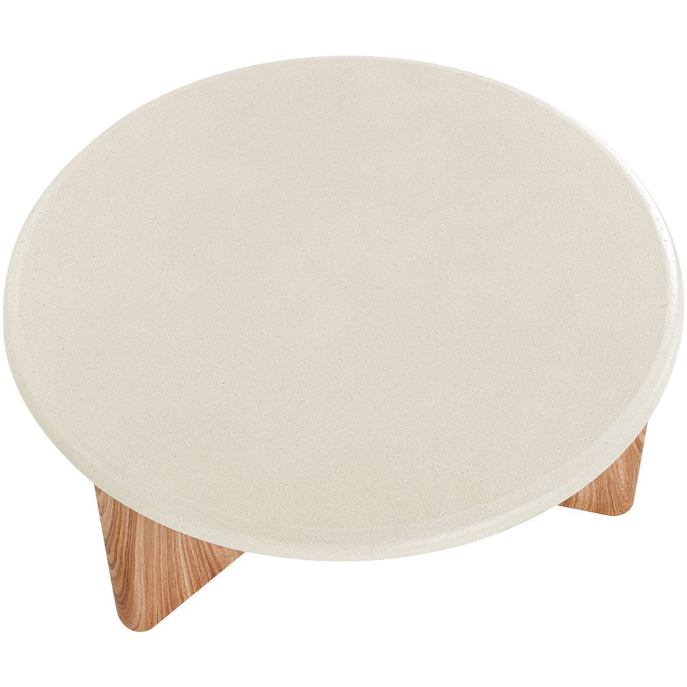 Avaya Cream / Natural Concrete And Fiberglass Indoor / Outdoor Coffee Table