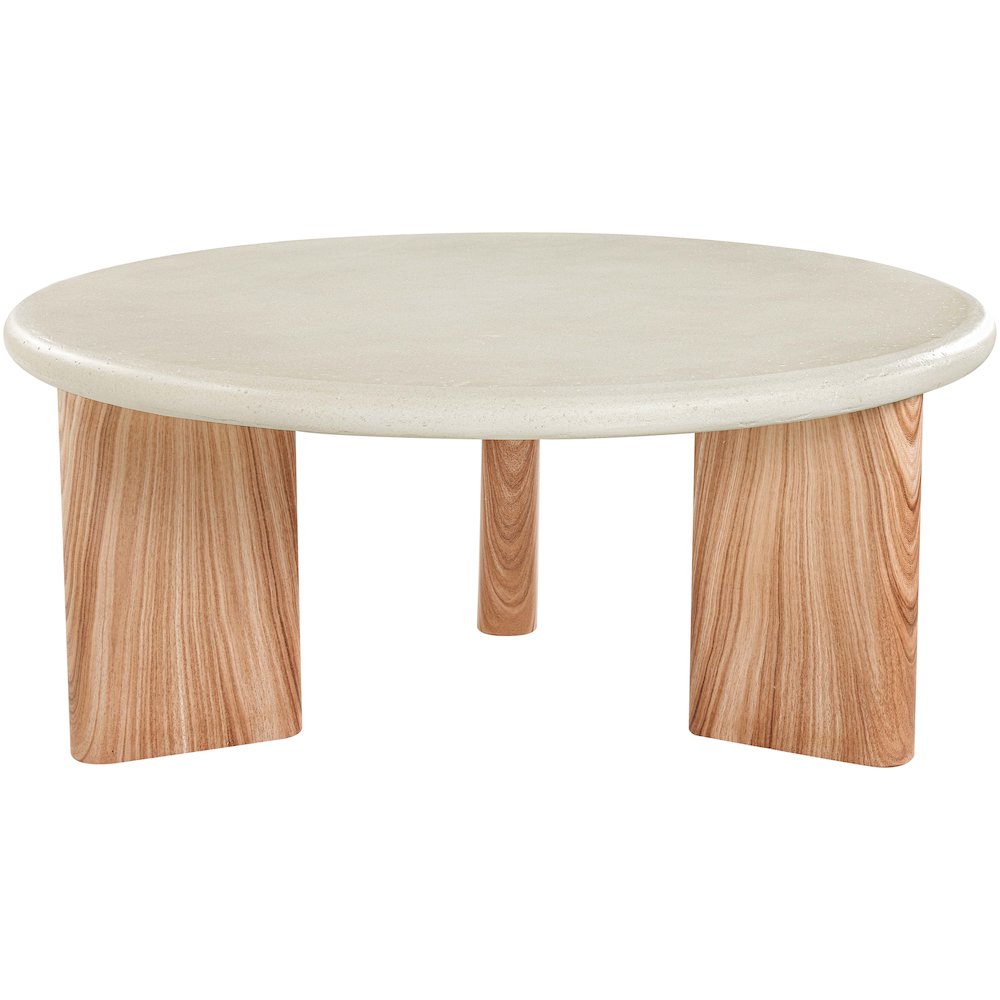 Avaya Cream / Natural Concrete And Fiberglass Indoor / Outdoor Coffee Table