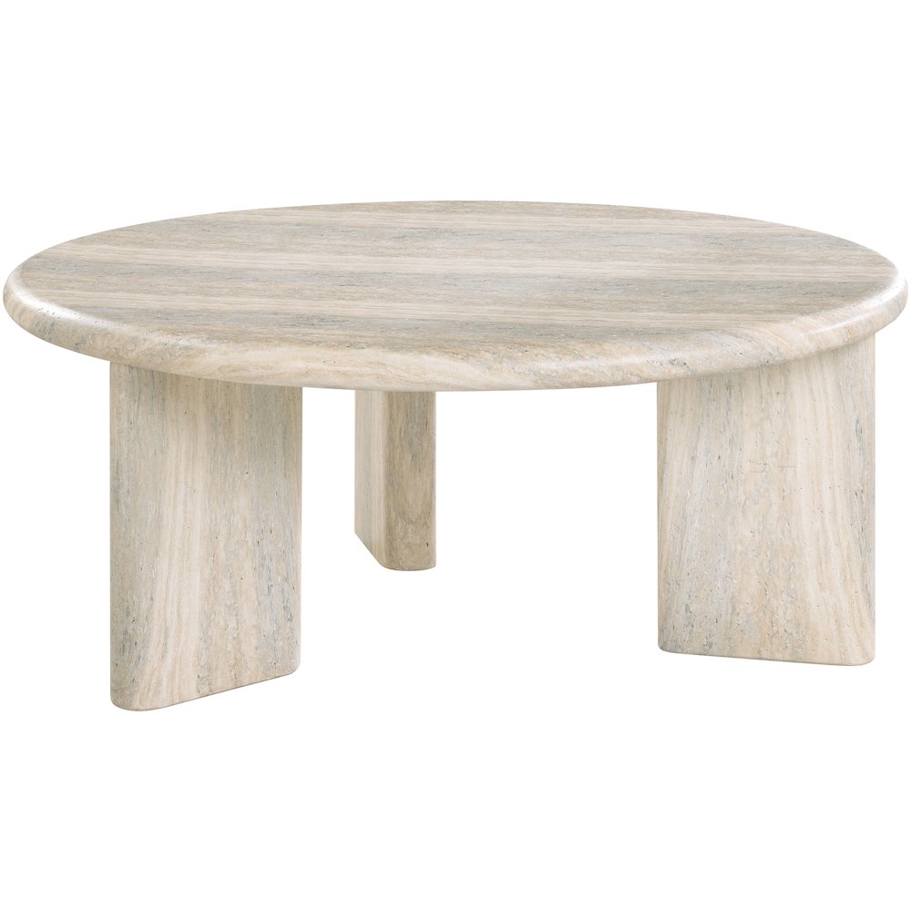 Avaya Travertine Concrete And Fiberglass Indoor / Outdoor Coffee Table