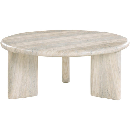Avaya Travertine Concrete And Fiberglass Indoor / Outdoor Coffee Table