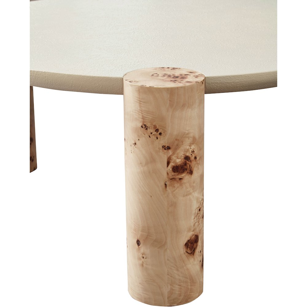 Thor Natural Burl Wood End Table