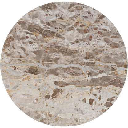 Varenna Beige Marble Top And Acacia Wood Base Coffee Table