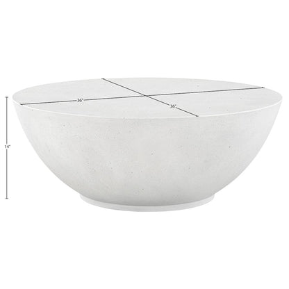 Reggio White Concrete Indoor/Outdoor Coffee Table