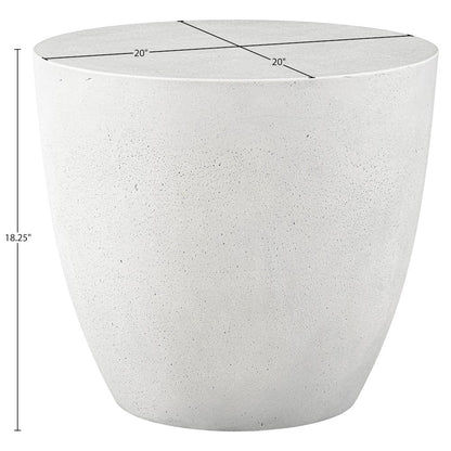 Reggio White Concrete Indoor/Outdoor End Table
