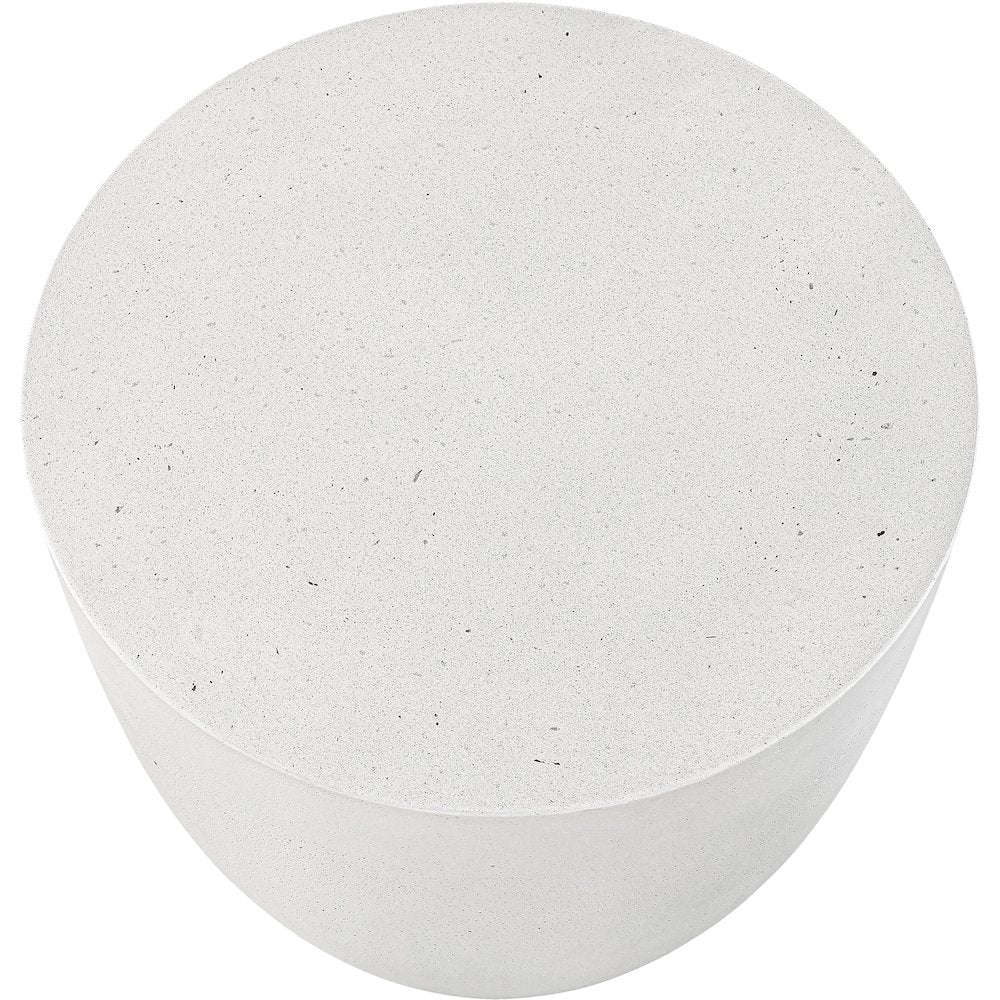 Reggio White Concrete Indoor/Outdoor End Table