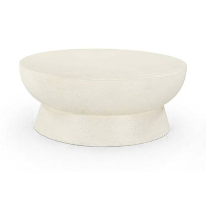 Avaya Cream Concrete And Fiberglass Indoor / Outdoor Coffee Table