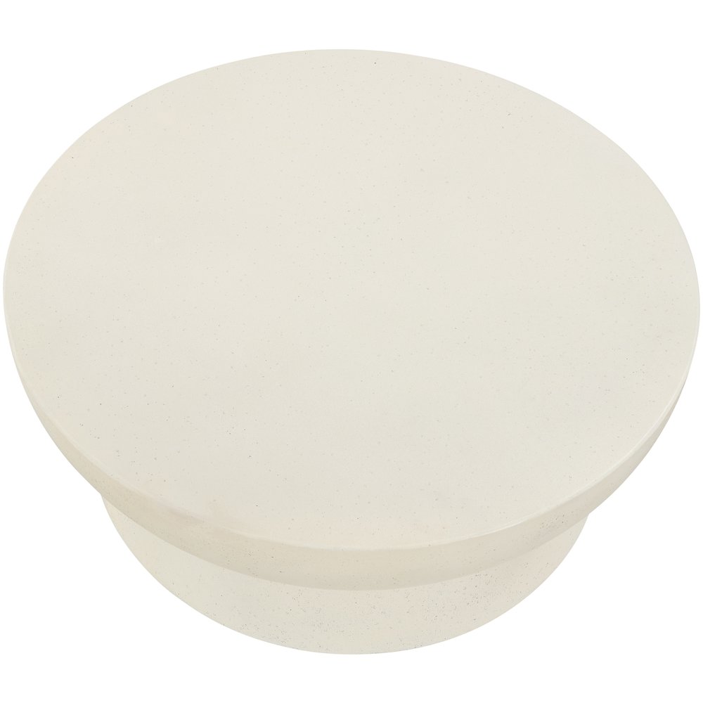 Avaya Cream Concrete And Fiberglass Indoor / Outdoor Coffee Table