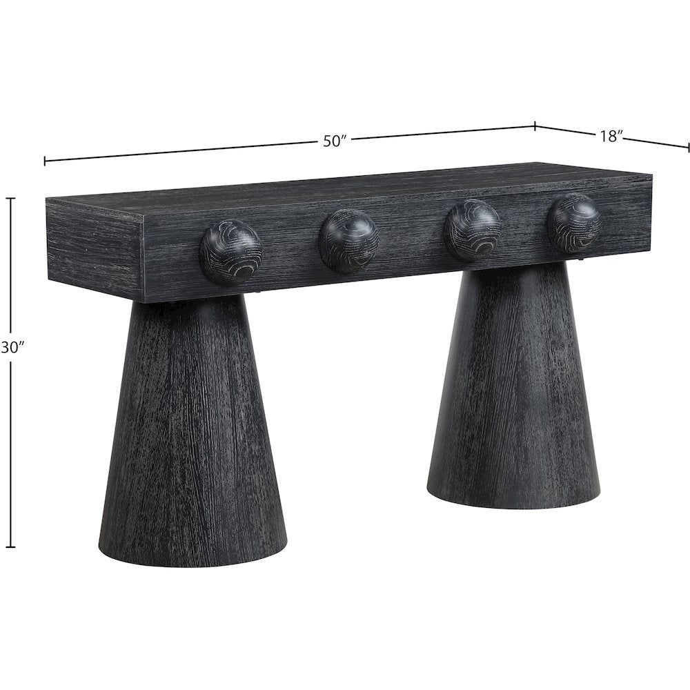 Bracciano Black Oak Veneer Console Table