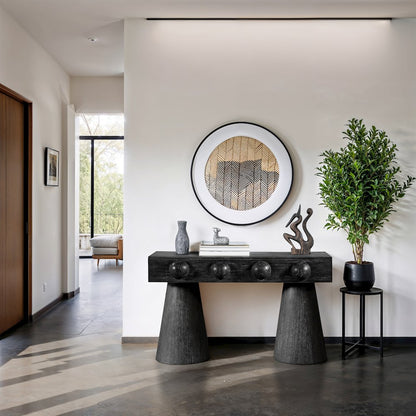Bracciano Black Oak Veneer Console Table