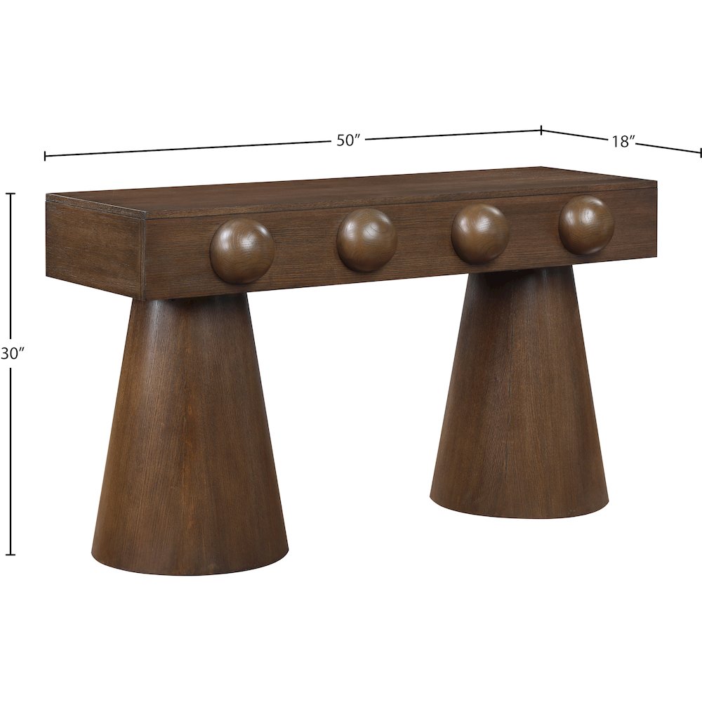 Bracciano Brown Oak Veneer Console Table