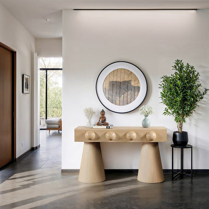 Bracciano Natural Oak Veneer Console Table