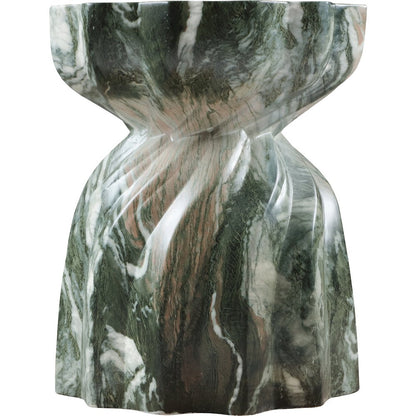 Caserta Green Marble Finish Concrete End Table