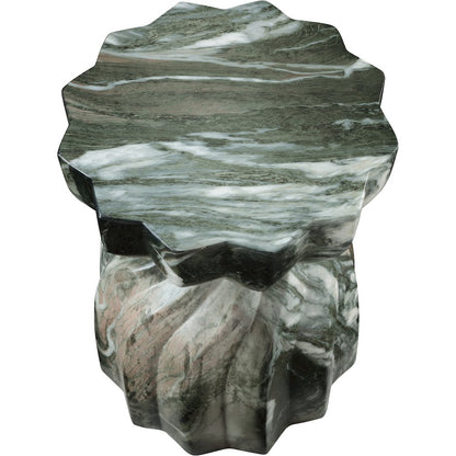 Caserta Green Marble Finish Concrete End Table