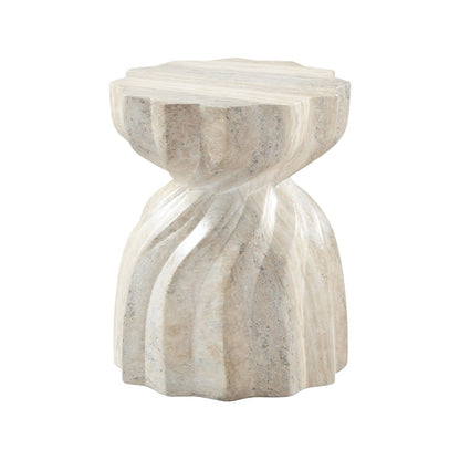 Caserta Travertine Travertine Finish Concrete End Table