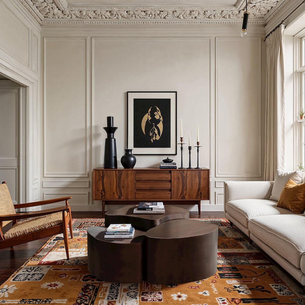Banyan Brown Iron Coffee Table