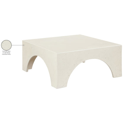 Renza Cream Concrete And Fiberglass Indoor / Outdoor Coffee Table