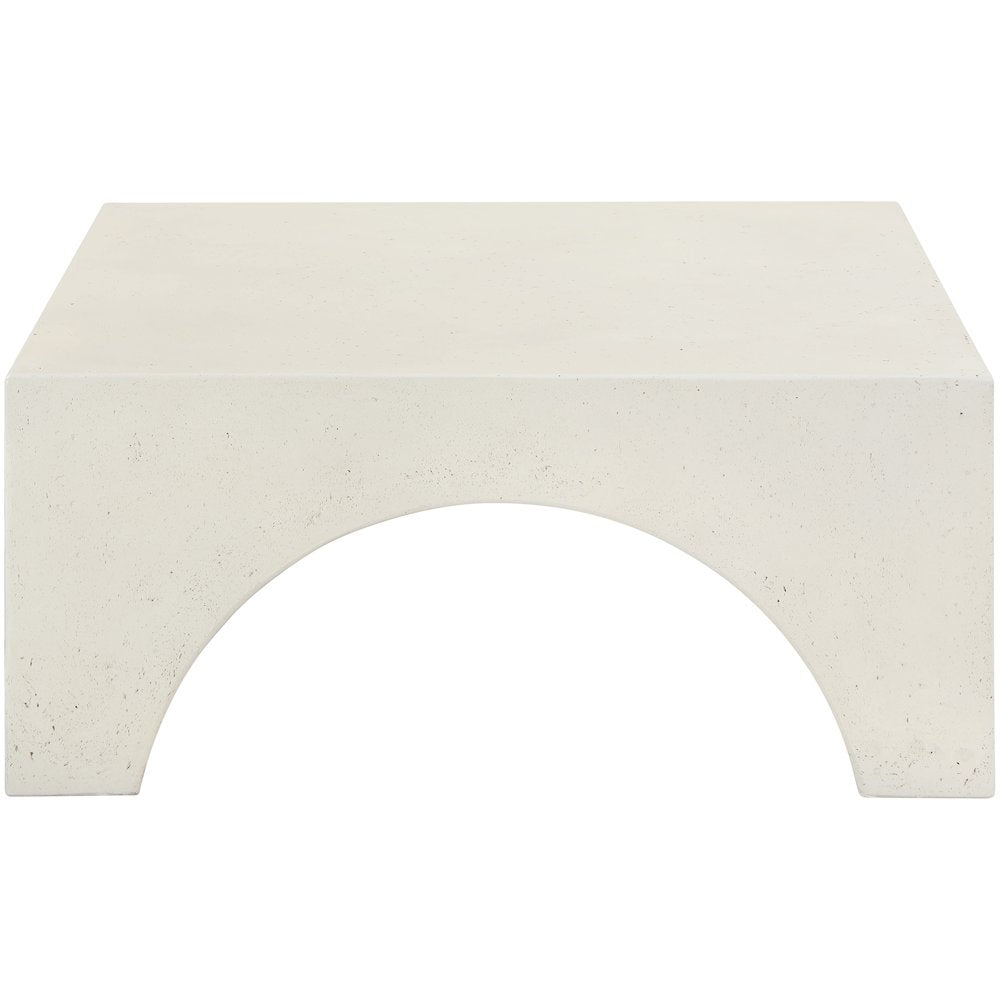 Renza Cream Concrete And Fiberglass Indoor / Outdoor Coffee Table